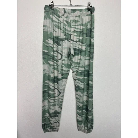 Michael Lauren Revolve Sz S Nate Cropped Sweatpants Green Camo Elastic Waist NWT - Picture 6 of 12